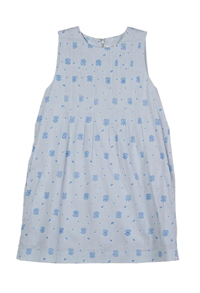 Soledad Blue Printed Sleeveless Mini Dress Women Ciao Lucia Mini Dresses