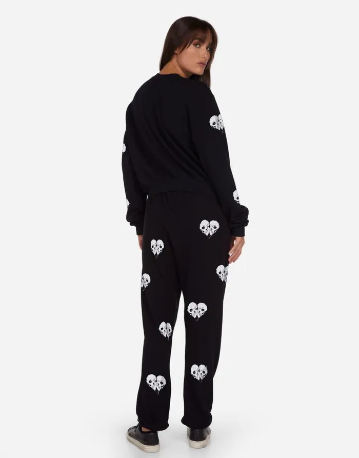 Spalding Skull Heart Black Women Lauren Moshi Long Sleeve
