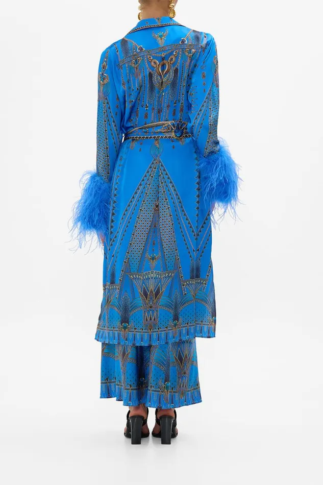 SPLIT CUFF SOFT COAT WITH FEATHERS ARCHIVAL REVIVAL Archival Revival Womens Camilla Jackets