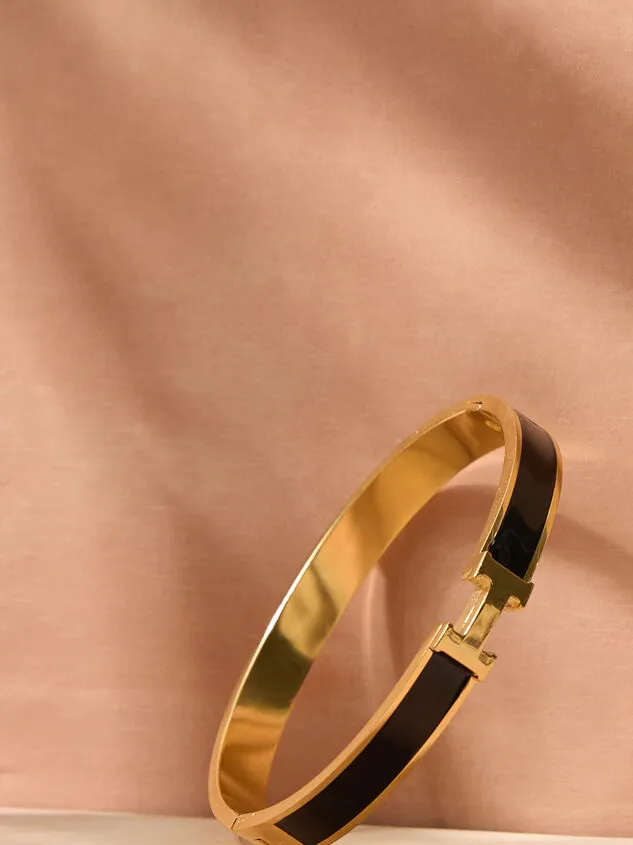 Stainless Steel H Bangle Bracelet Goldblack Women Altar039d State Bracelets