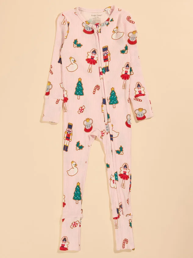 Sugar Plum Waffle Knit Sleeper Pink Girl Altar039d State Sleepwear
