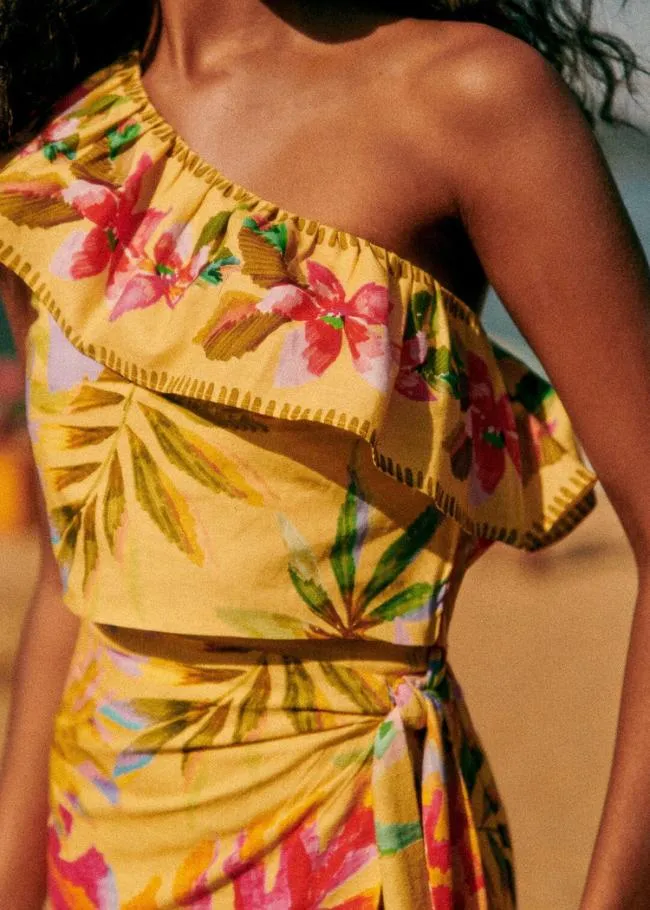 Summer Forest Yellow Parioca Blouse Women FARM Rio Blouses