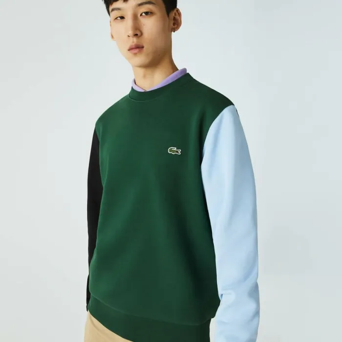 Sweaters and Sweatshirts Men Lacoste Men039s Brushed Fleece Sweatshirt Green Black Blue Ug6 Sweaters and Sweatshirts Men Lacoste Men039s Brushed Fleece Sweatshirt Green Black Blue Ug6