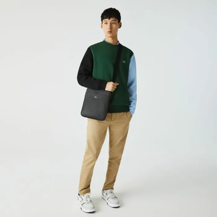 Sweaters and Sweatshirts Men Lacoste Men039s Brushed Fleece Sweatshirt Green Black Blue Ug6