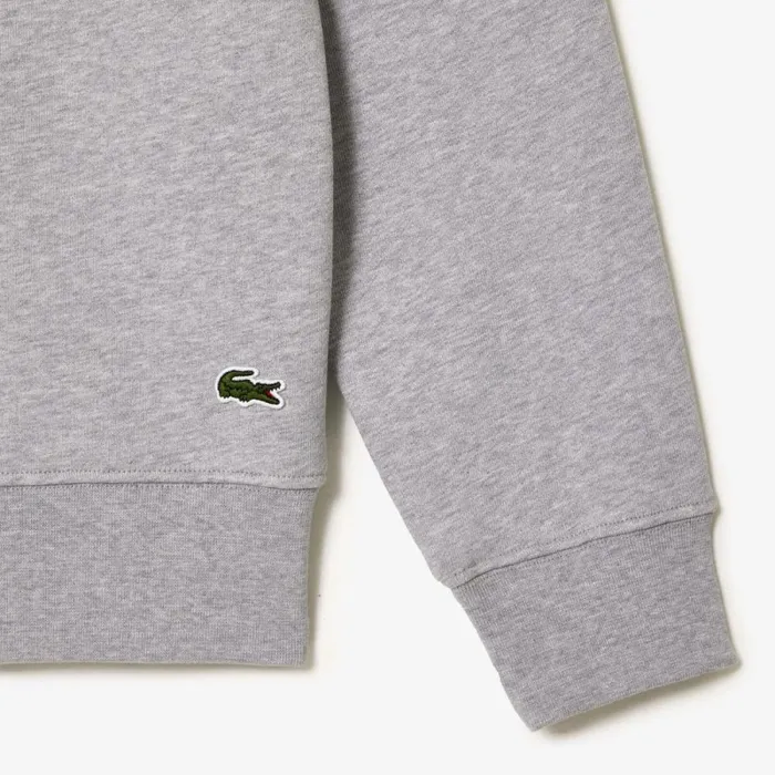 Sweaters and Sweatshirts Men Lacoste Men039s Classic Fit Cotton Fleece Sweatshirt Grey Chine Cca
