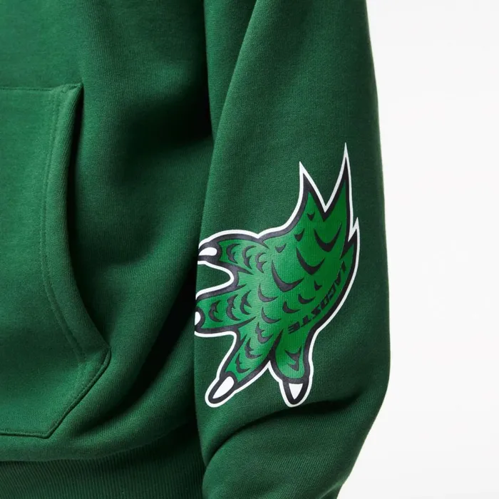 Sweaters and Sweatshirts Men Lacoste Men039s Comic Effect Print Hoodie Pine Green 132