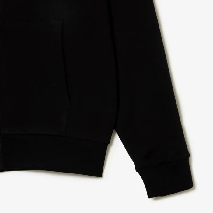 Sweaters and Sweatshirts Men Lacoste Men039s Fleece ZipUp Hoodie Black 031