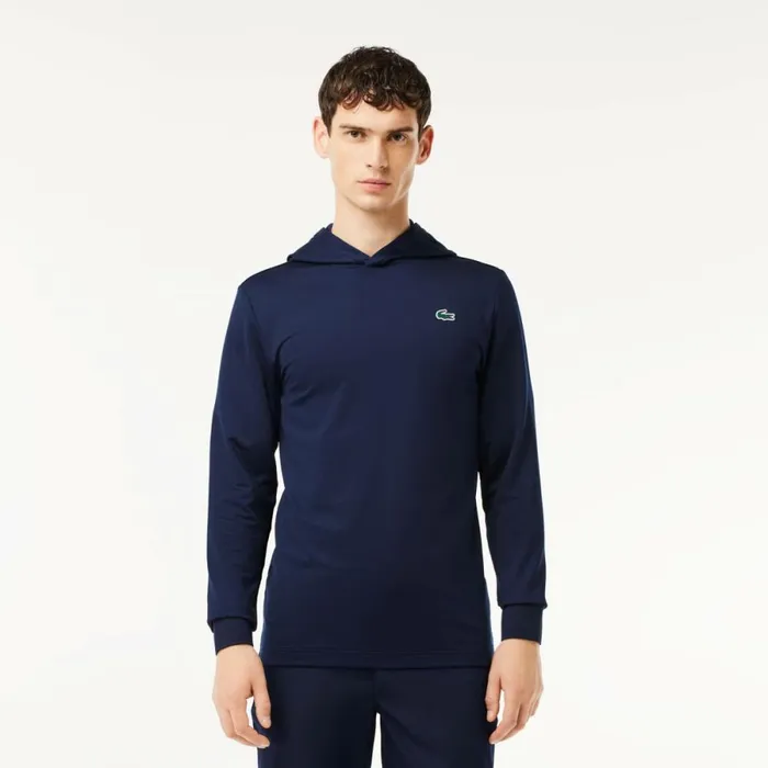 Sweaters and Sweatshirts Men Lacoste Men039s UltraDry Golf Hoodie Navy Blue 166