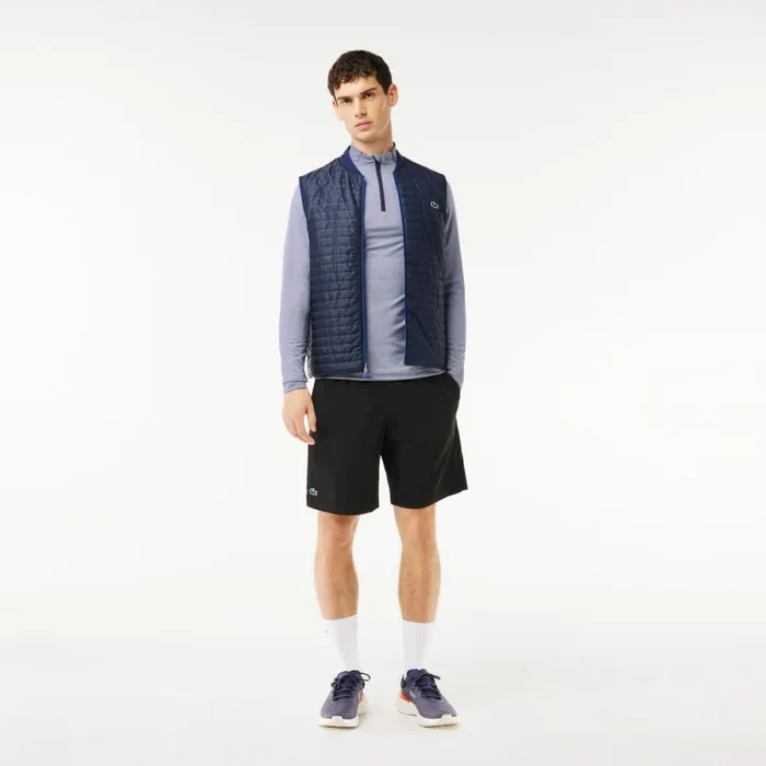 Sweaters and Sweatshirts Men Lacoste Men039s UltraDry QuarterZip Blue Chine Iuh