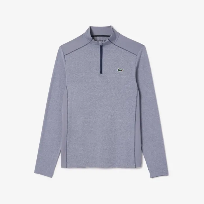 Sweaters and Sweatshirts Men Lacoste Men039s UltraDry QuarterZip Blue Chine Iuh