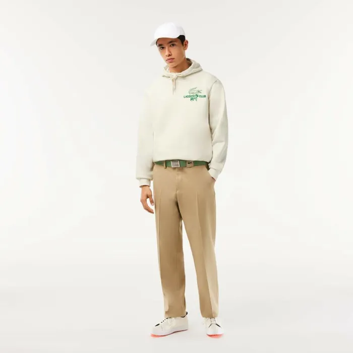 Sweaters and Sweatshirts Men Lacoste Mens Golf Relaxed Fit Hoodie White 70v
