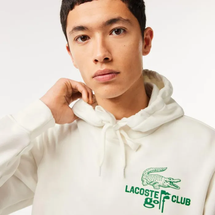 Sweaters and Sweatshirts Men Lacoste Mens Golf Relaxed Fit Hoodie White 70v