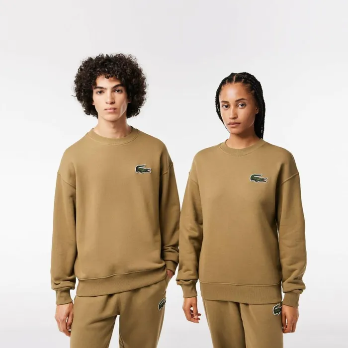 Sweaters and Sweatshirts MenWomen Lacoste Unisex Loose Fit Crocodile Badge Sweatshirt Brown Six Sweaters and Sweatshirts MenWomen Lacoste Unisex Loose Fit Crocodile Badge Sweatshirt Brown Six