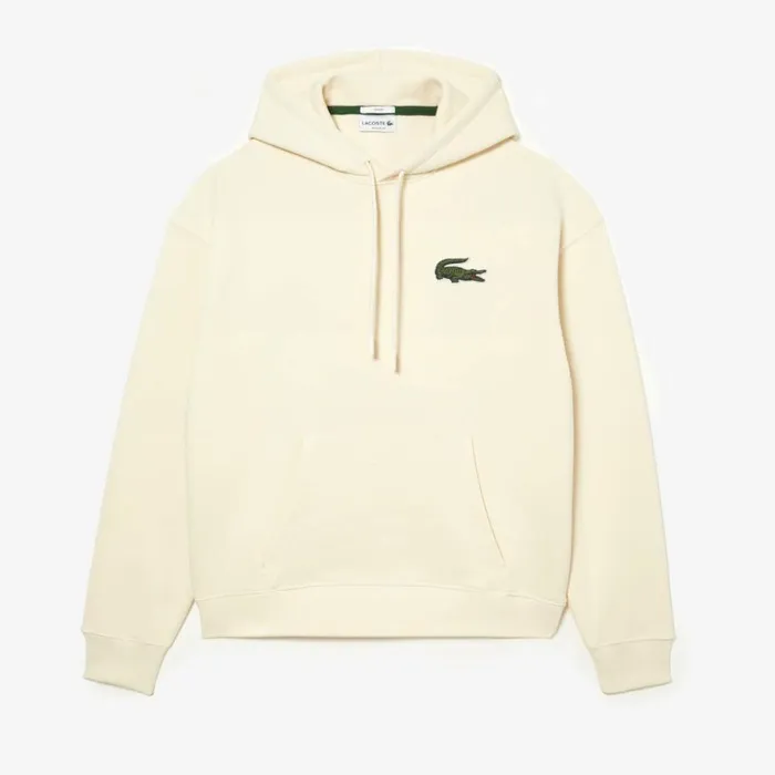 Sweaters and Sweatshirts MenWomen Lacoste Unisex Loose Fit Hoodie Cream Xfj