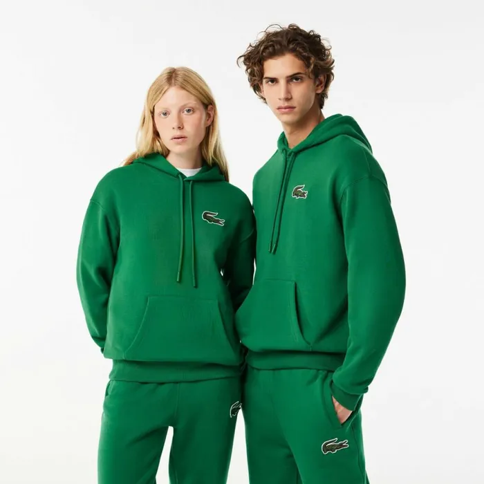 Sweaters and Sweatshirts MenWomen Lacoste Unisex Loose Fit Hoodie Rocket Green Cnq