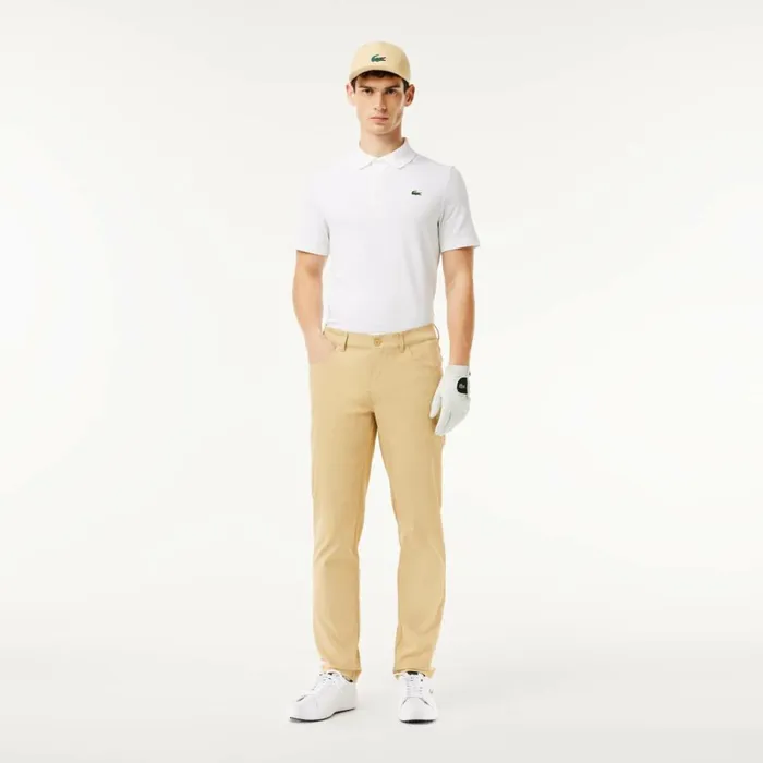 Sweatpants and Trousers Men Lacoste Men039s 5Pocket Golf Pant Beige Ixq