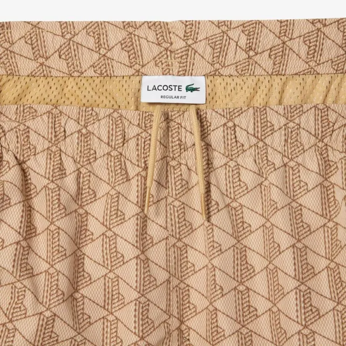 Sweatpants and Trousers Men Lacoste Men039s Monogram Sweatpants Beige Blue Irf