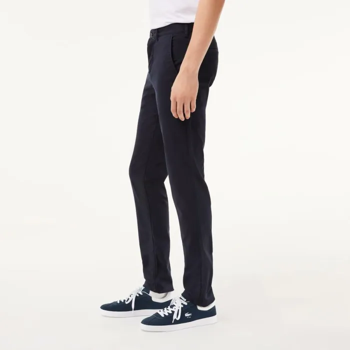 Sweatpants and Trousers Men Lacoste Men039s Stretch Cotton Slim Fit Pants Abysm Blue Hde