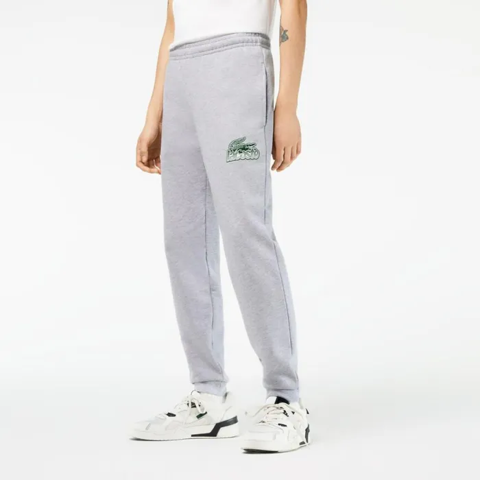 Sweatpants and Trousers Men Lacoste Mens Unbrushed Fleece Sweatpants Grey Chine Cca