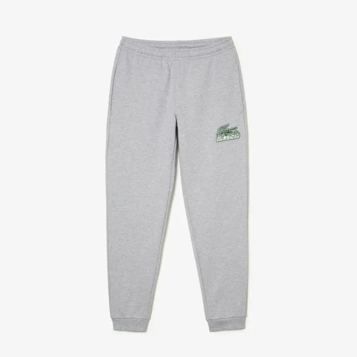 Sweatpants and Trousers Men Lacoste Mens Unbrushed Fleece Sweatpants Grey Chine Cca