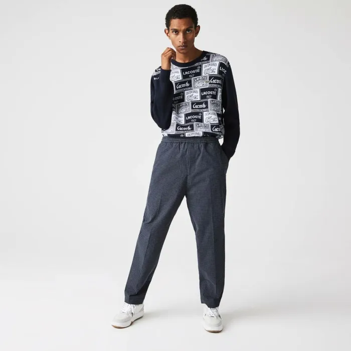 Sweatpants and Trousers MenWomen Lacoste Men039s Heritage Checkered Stretch Cotton Sweatpants Navy Blue White Qrn Sweatpants and Trousers MenWomen Lacoste Men039s Heritage Checkered Stretch Cotton Sweatpants Navy Blue White Qrn