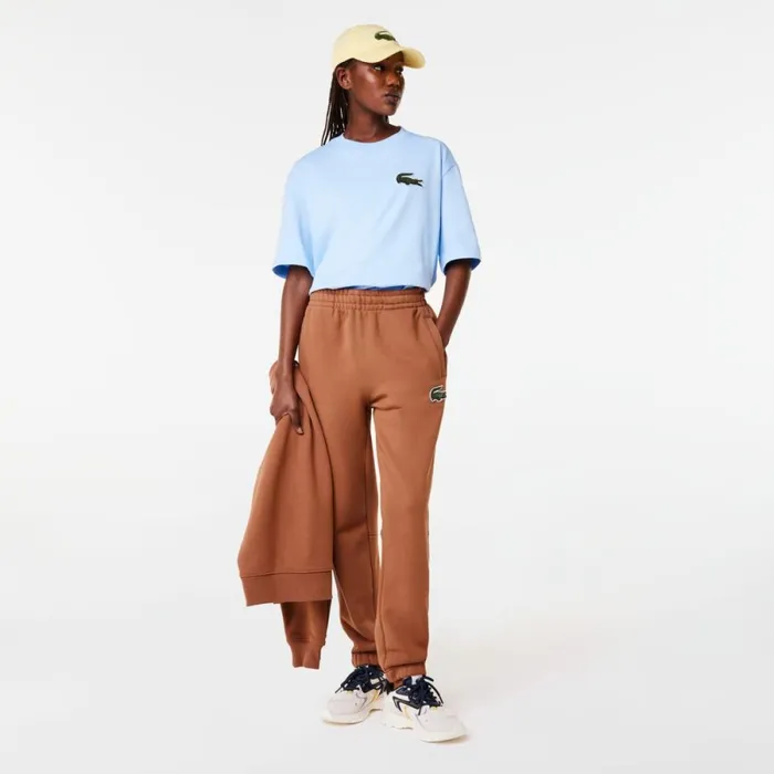Sweatpants and Trousers MenWomen Lacoste Unisex Organic Cotton Fleece Sweatpants Light Brown Lfa