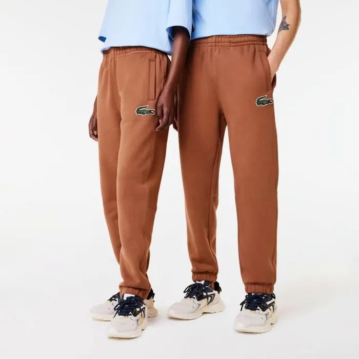 Sweatpants and Trousers MenWomen Lacoste Unisex Organic Cotton Fleece Sweatpants Light Brown Lfa