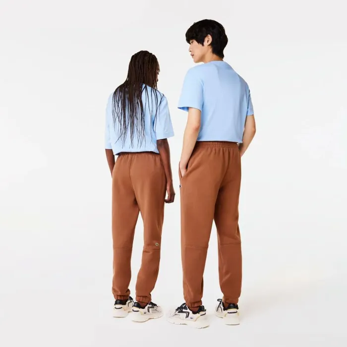 Sweatpants and Trousers MenWomen Lacoste Unisex Organic Cotton Fleece Sweatpants Light Brown Lfa