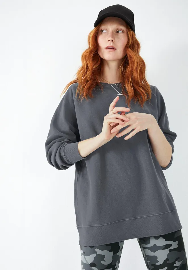 Sweatshirts and Hoodies Women Hush Danni Oversized Sweatshirt Ebony