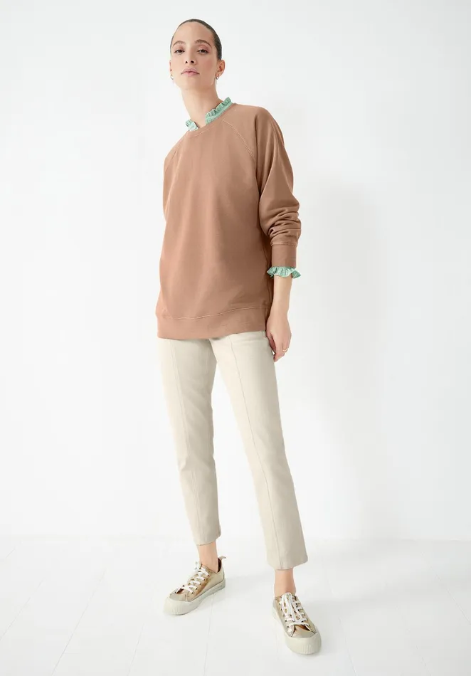 Sweatshirts and Hoodies Women Hush Danni Oversized Sweatshirt Otter Brown