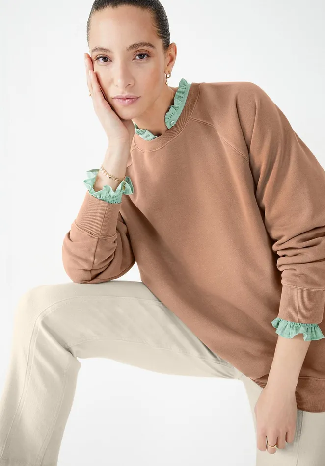 Sweatshirts and Hoodies Women Hush Danni Oversized Sweatshirt Otter Brown