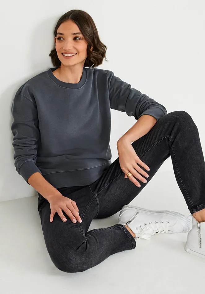 Sweatshirts and Hoodies Women Hush Danny Oversized Sweatshirt Ebony