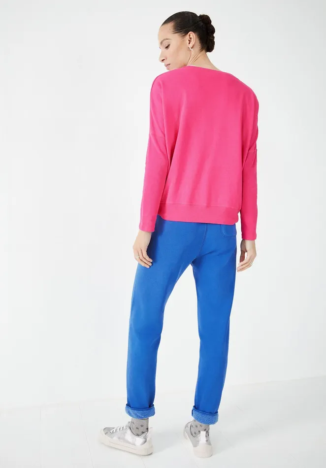Sweatshirts and Hoodies Women Hush Dolman Sloppy Joe Hot Pink