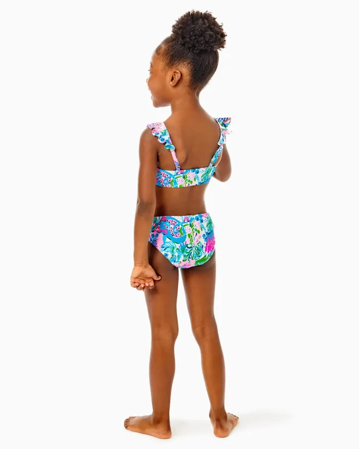 Swim Girls Lilly Pulitzer UPF 50 Girls Mini Kasme Bikini Mandevilla Baby Paradise Petals