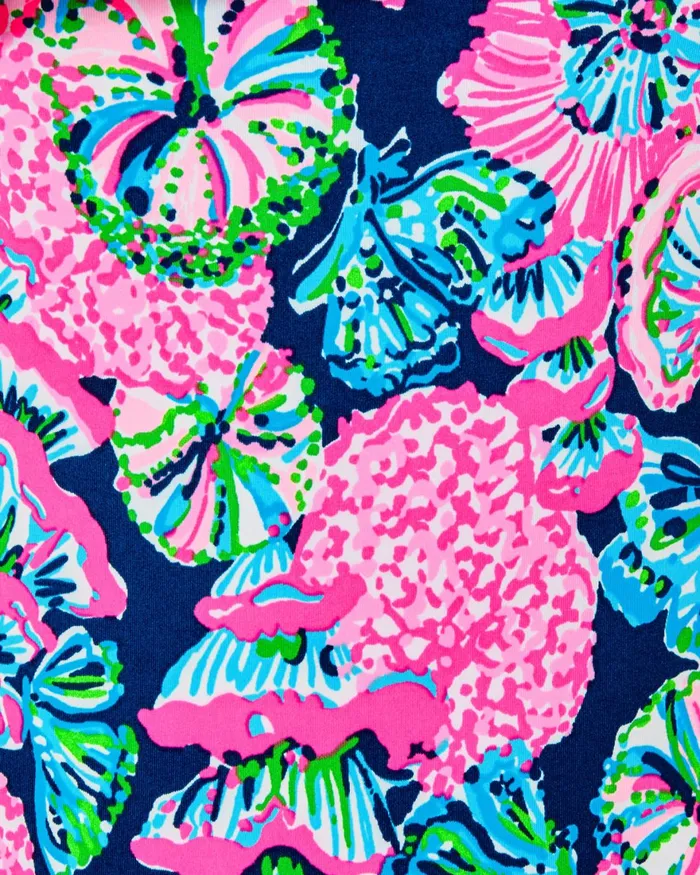 Swim Girls Lilly Pulitzer UPF 50 Girls Mini Zita Swimsuit Oyster Bay Navy Shroom With A View Swim Girls Lilly Pulitzer UPF 50 Girls Mini Zita Swimsuit Oyster Bay Navy Shroom With A View