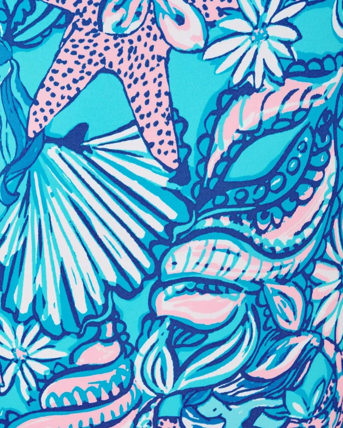 Swim Women Lilly Pulitzer Caelum Ruffle OnePiece Swimsuit Amalfi Blue Sound The Sirens