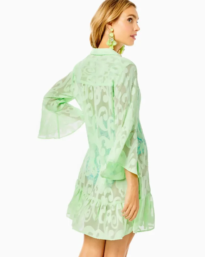 Swim Women Lilly Pulitzer Flamenco OnePiece Swimsuit Cumulus Blue Chick Magnet Swim Women Lilly Pulitzer Flamenco OnePiece Swimsuit Cumulus Blue Chick Magnet