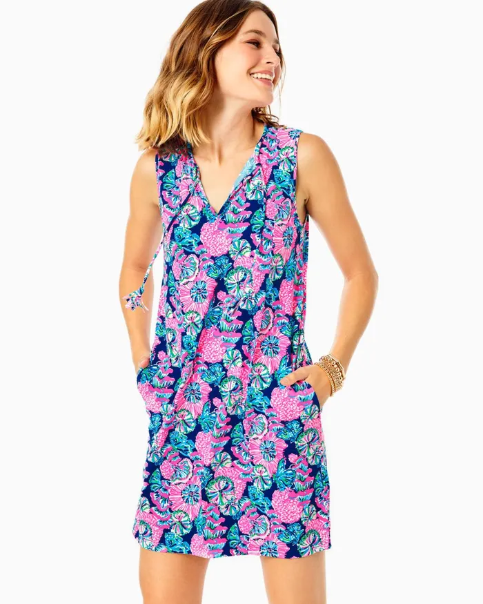 Swim Women Lilly Pulitzer Johana CoverUp Oyster Bay Navy Shroom With A View Swim Women Lilly Pulitzer Johana CoverUp Oyster Bay Navy Shroom With A View