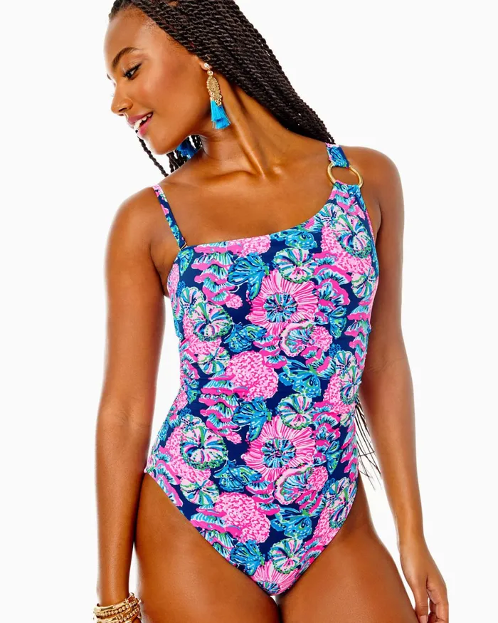 Swim Women Lilly Pulitzer Johana CoverUp Oyster Bay Navy Shroom With A View Swim Women Lilly Pulitzer Johana CoverUp Oyster Bay Navy Shroom With A View