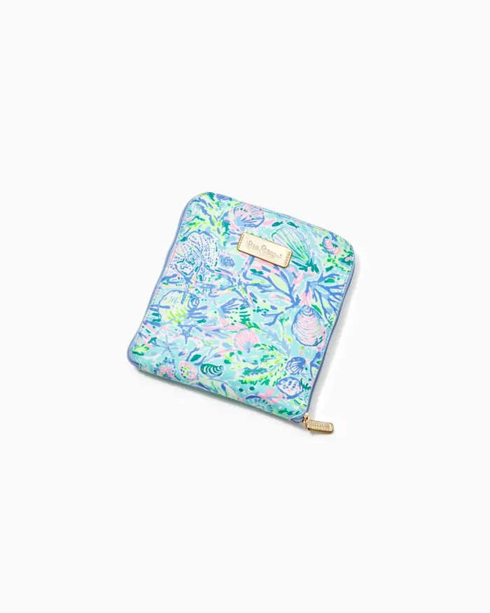 Swim Women Lilly Pulitzer Leven Ruffle Bikini Top Cumulus Blue Seersucker Stripe