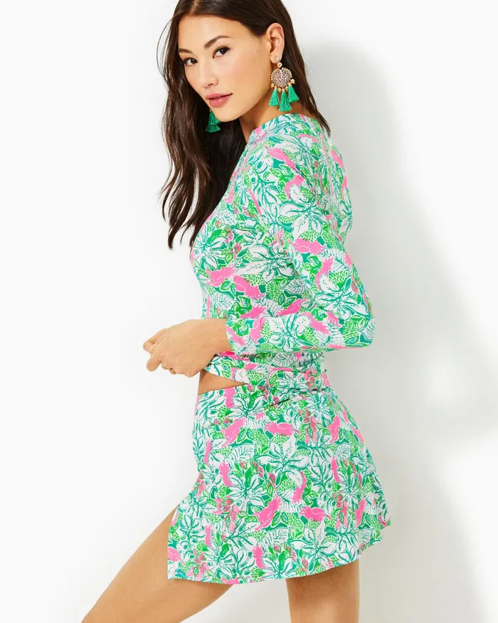 Swim Women Lilly Pulitzer Nayte Rashguard Swim Top Botanical Green Just Wing It Swim Women Lilly Pulitzer Nayte Rashguard Swim Top Botanical Green Just Wing It