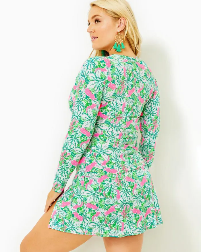 Swim Women Lilly Pulitzer Nayte Rashguard Swim Top Botanical Green Just Wing It Swim Women Lilly Pulitzer Nayte Rashguard Swim Top Botanical Green Just Wing It