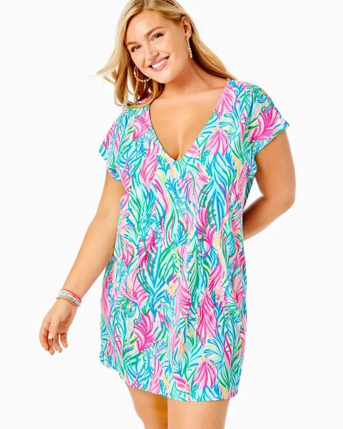 Swim Women Lilly Pulitzer Talli CoverUp Multi Sea Turtle Soiree Swim Women Lilly Pulitzer Talli CoverUp Multi Sea Turtle Soiree