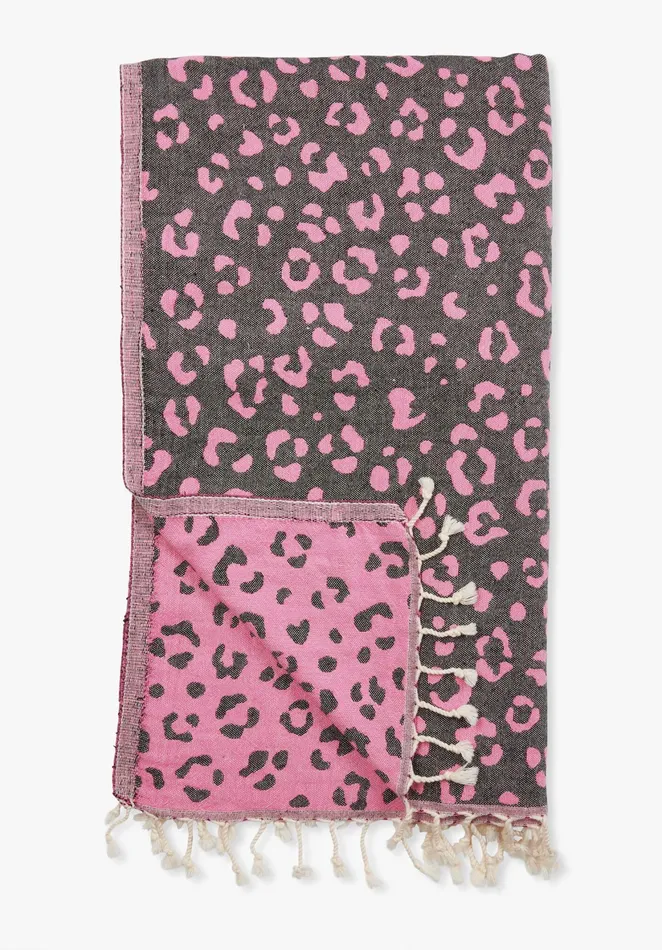 Swimwear Women Hush Leopard Hammam Towel Pink Leopard
