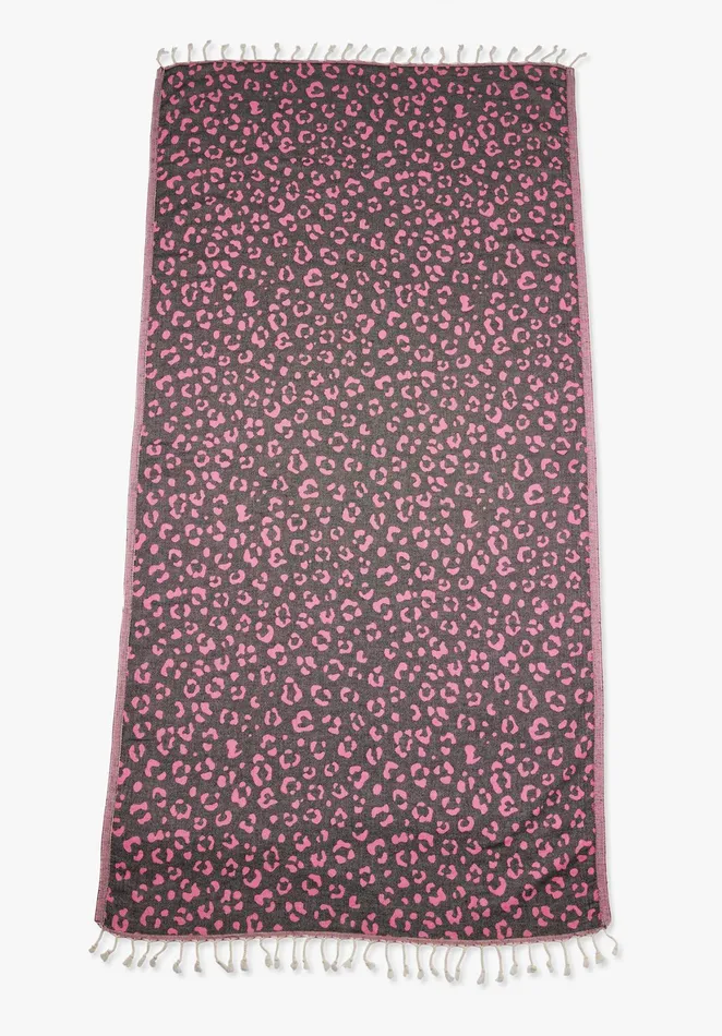 Swimwear Women Hush Leopard Hammam Towel Pink Leopard