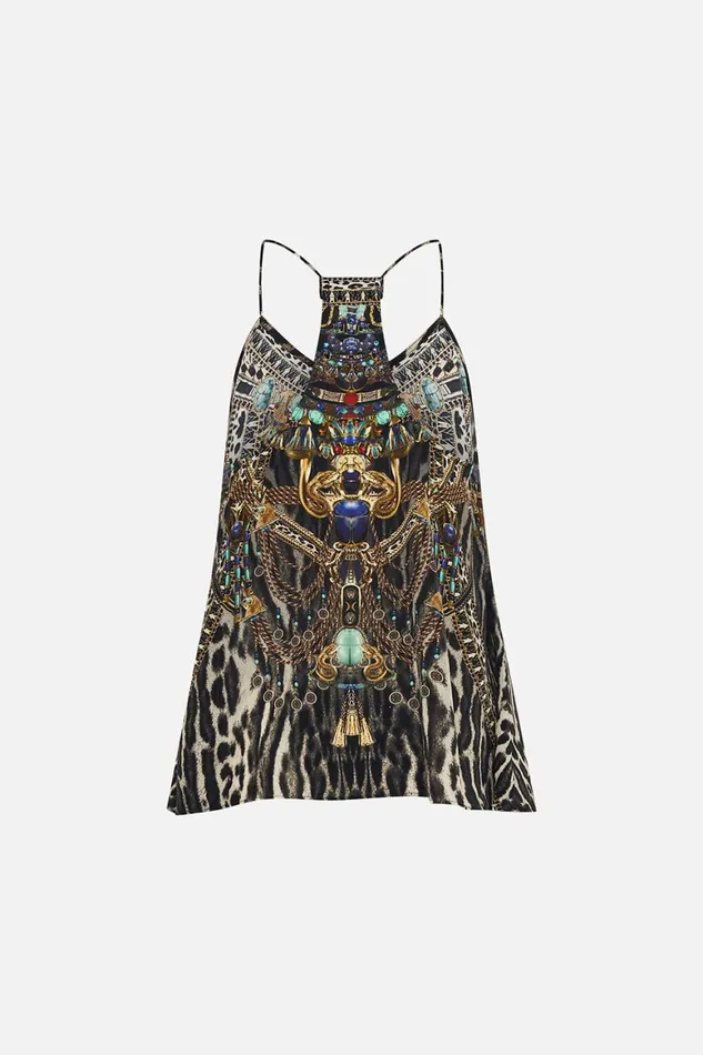 T BACK SHOESTRING TOP CAT WORSHIP Cat Worship Womens Camilla Cami Tops