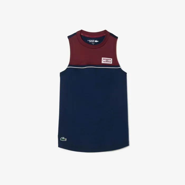 TShirts and Tops Women Lacoste Women039s Contrast Stretch Cotton Sport TShirt Navy Blue Bordeaux R1i