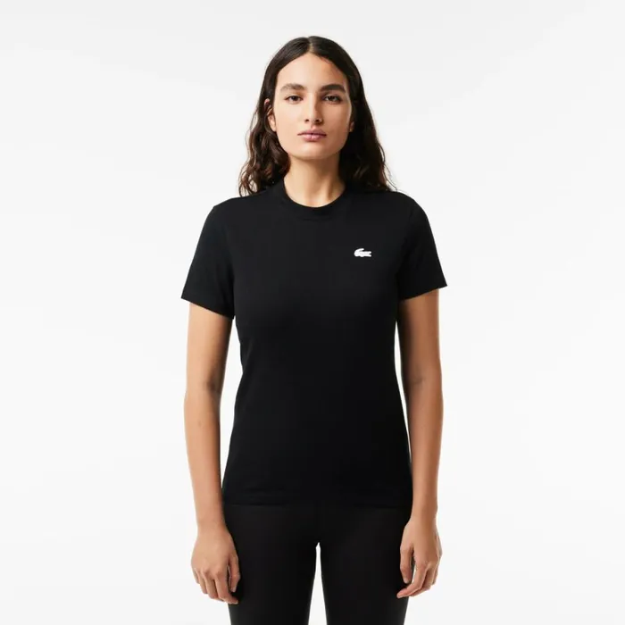 TShirts and Tops Women Lacoste Women039s Organic Cotton UltraDry Jersey TShirt Black 031 TShirts and Tops Women Lacoste Women039s Organic Cotton UltraDry Jersey TShirt Black 031