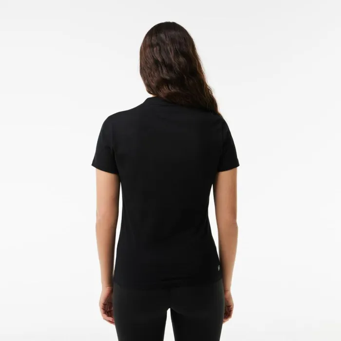 TShirts and Tops Women Lacoste Women039s Organic Cotton UltraDry Jersey TShirt Black 031