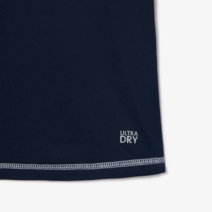 TShirts and Tops Women Lacoste Women039s Slim Fit UltraDry Sport Stretch TShirt Navy Blue Light Blue Wb3